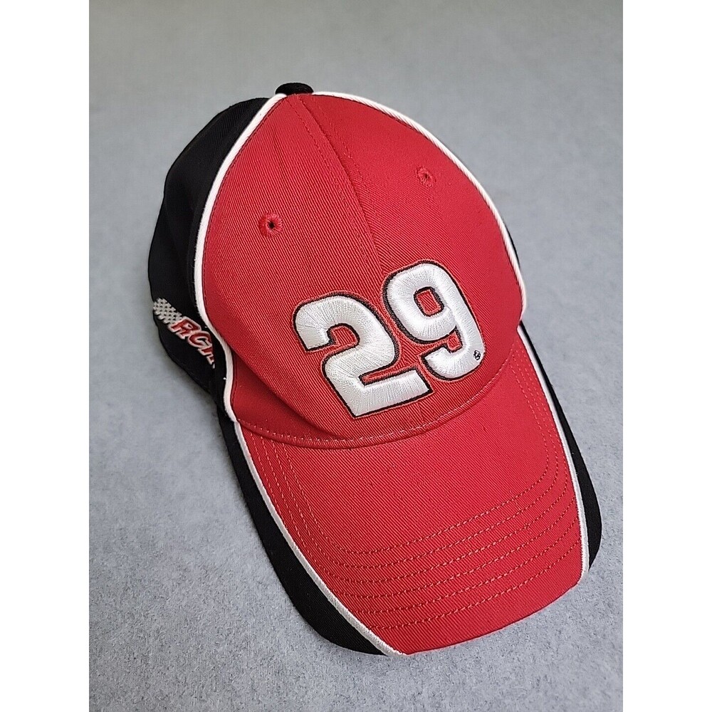 NASCAR RCR Racing #29 Kevin Harvick Hat Cap Adjustable Backstrap Red & Black‎